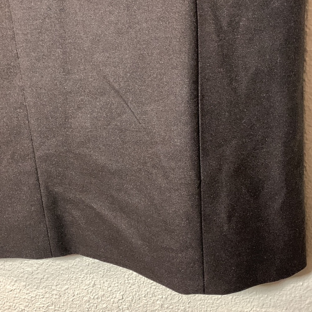 MNG brown oversized long 2 button Vest Sz M formal 90’s classic faux pockets NWT - Picture 17 of 17